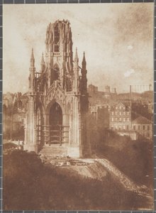 Monumento a Scott, Edimburgo, durante la construcción, 1840-44
