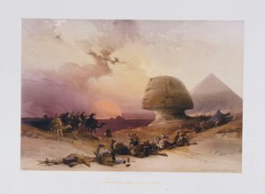Aproximación del simún. Desierto de Gizeh, de "Egipto y Nubia" de David Roberts