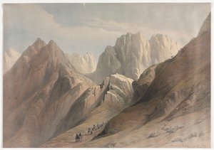 Ascenso de la Cordillera Inferior del Sinaí de David Roberts