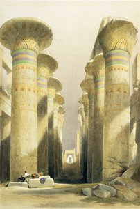 Avenida central del Gran Salón de Columnas, Karnak, de Egipto y Nubia, Vol.1