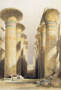 Avenida central del Gran Salón de Columnas, Karnak, Egipto