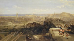 Edimburgo desde el Castillo de David Roberts