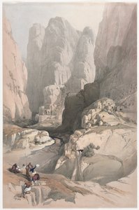 Entrada a Petra, el Teatro, 1839 de David Roberts
