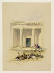 Entrada a las cuevas de Bani Hasan, de Egipto y Nubia, Vol.1 de David Roberts