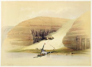 Templo excavado de Abu Simbel, Nubia, Egipto de David Roberts