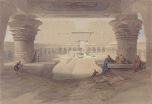 Desde debajo del pórtico del templo de Edfu, en el Alto Egipto de David Roberts