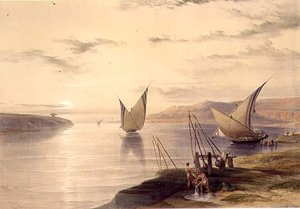 Hager Setsilis, de "Egypt and Nubia", Vol.1 (litografía) de David Roberts