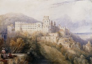 Heidelberg, el Palacio de los Electores del Palatinado, 1832 de David Roberts