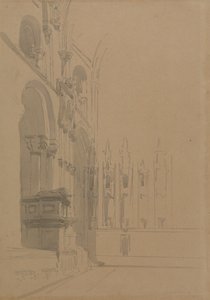 Interior de la catedral de Durham de David Roberts