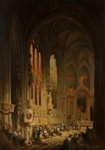 Interior de una catedral, 1822 o 1829 de David Roberts
