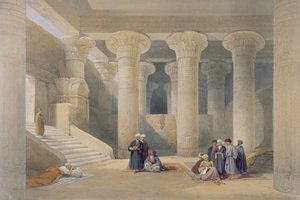 Interior del Templo de Esna, Alto Egipto, de 