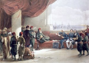 Entrevista con el Virrey de Egipto en su Palacio, Alejandría, Egipto, 12 de mayo de 1839, siglo XIX