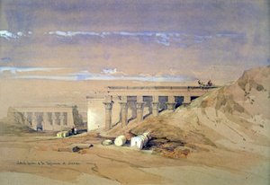 Vista lateral del templo llamado Tifoneo en Dendera, Egipto, siglo XIX de David Roberts