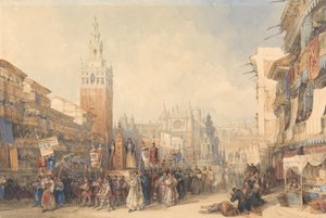 Plaza Real y la procesión