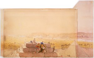 Pirámides, siglo XIX de David Roberts