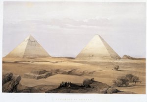 Pirámides de Giza - en “La Tierra Santa”, Londres 1849 de David Roberts