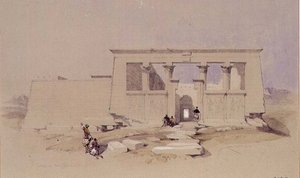 Templo en Wady Dabod, Nubia 1849 de David Roberts