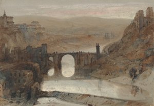 El Puente de Toledo, cerca de Madrid, España de David Roberts