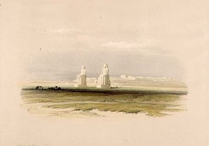 Los colosos de Memnón, de "Egipto y Nubia", Vol.1 de David Roberts