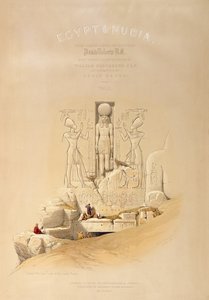 La entrada al Gran Templo de Abu Simbel, Nubia, portada del Volumen I de 