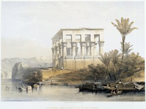 El Templo Hypaethral en Philae, llamado la Cama del Faraón - en "La Tierra Santa", Londres 1849 de David Roberts