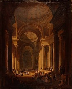 El interior de la Catedral de Santa Genoveva, París