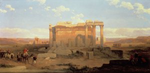 Las ruinas del templo menor en Baalbeck de David Roberts