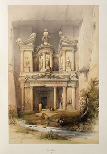 El Tesoro - El Khasne, de la serie "La Tierra Santa", 1842-1849 de David Roberts