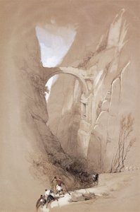El arco triunfal cruzando el barranco que conduce a Petra, 1839 de David Roberts