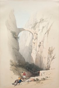 Arco de Triunfo Cruzando el Barranco que Conduce a Petra de David Roberts
