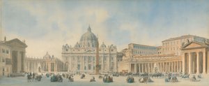 Vista de San Pedro, Roma de David Roberts