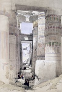 Vista a través del Salón de Columnas, Karnak, de Egipto y Nubia, Vol.1