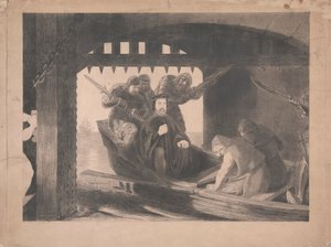 Duque de Gloucester llevado a la Puerta del Agua de Calais, 1380