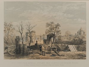 Vista desde el cuartel general de Outrams [casa del Dr. Fayrers]. Mirando hacia los palacios de Furrad Bux y Chuttur Munzil de David Scott Lieutenant Colonel (after) Dodgson