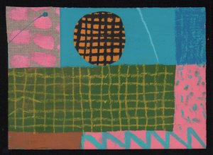 Sky Line Lawn, 2023 (pintura y collage)