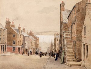 Hilltown desde Ann Street, Dundee mirando al sur (acuarela)
