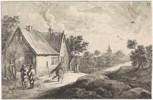 Aldea campesina con figuras de David Teniers (II)
