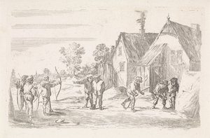 arqueros Escenas de género al aire libre (título de serie) de David Teniers (II)