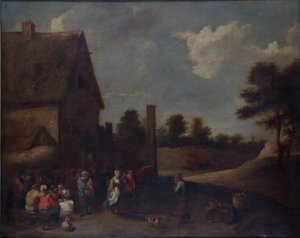 Campesinos festejando, 1630-1690 de David Teniers II