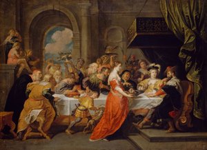 La fiesta de Herodes, 1640-1690 de David Teniers II