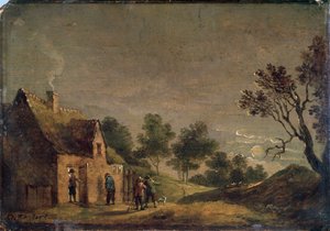 Una taberna de noche, siglo XVII de David Teniers the Younger