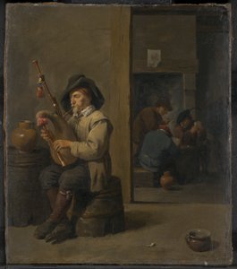 Gaitero en una posada de David Teniers the Younger