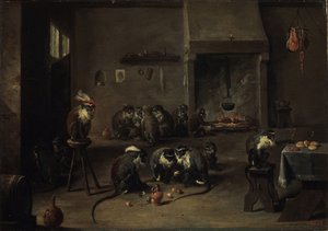 Monos en la cocina