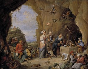 La tentación de San Antonio, mediados del siglo XVII