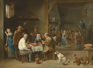 La cena del jamón de David Teniers the Younger