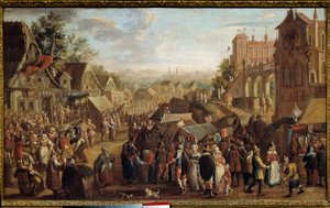 La Kermesse. Fiesta en un pueblo. Pintura de David Vinckboons (o Vinckeboons o Vinkeboons 1576-1629) de David Vinckeboons