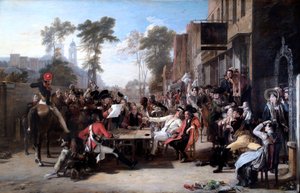 Pensionistas de Chelsea leyendo el despacho de Waterloo (óleo sobre lienzo) de David Wilkie