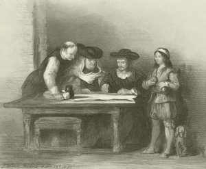 Colón en el Convento de La Rábida de David Wilkie