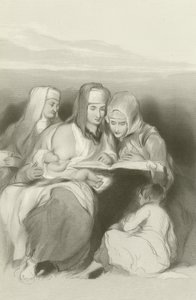 Mujeres hebreas leyendo las escrituras en Jerusalén de David Wilkie