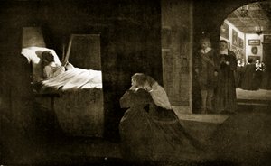 La muerte de Cromwell, 1658, ilustración de 